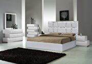 Contemporary silver low-profile king bed by J&M additional picture 6
