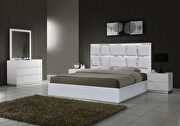 Contemporary silver low-profile king bed by J&M additional picture 8