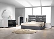 Contemporary charcoal low-profile bed by J&M additional picture 5