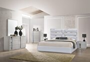 Contemporary silver low-profile bed by J&M additional picture 8