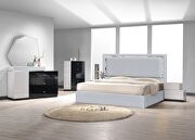 Contemporary silver low-profile king bed by J&M additional picture 7