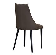 Full chocolate leather dining chair by J&M additional picture 2
