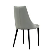 Full white leather dining chair additional photo 3 of 2