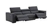 Power recliner full top leather sofa in blue gray by J&M additional picture 13