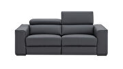 Power recliner full top leather sofa in blue gray by J&M additional picture 10