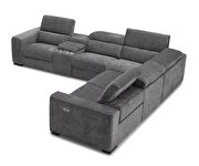 Dark gray fabric exclusive motion sectional additional photo 2 of 6