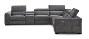 Dark gray fabric exclusive motion sectional additional photo 3 of 6