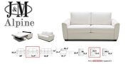 White fabric premium foam mattress sofa bed by J&M additional picture 4
