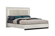 Light gray contemporary bed w/ led headboard by J&M additional picture 5
