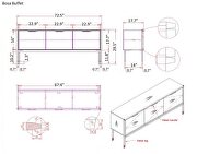 Contemporary look solid wood buffet additional photo 4 of 3