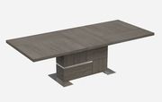 Contemporary gray laquer dining table w/ extension additional photo 4 of 6