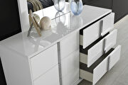 Contemporary sleek stylish white / chrome dresser by J&M additional picture 2