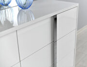 Contemporary sleek stylish white / chrome dresser by J&M additional picture 3