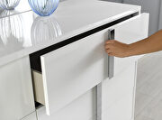 Contemporary sleek stylish white / chrome dresser by J&M additional picture 4