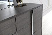 Contemporary sleek stylish gray / chrome dresser by J&M additional picture 2