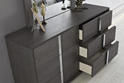 Contemporary sleek stylish gray / chrome dresser by J&M additional picture 4