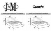 Modern storage platform king bed made in Italy additional photo 2 of 6