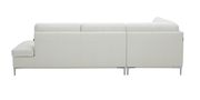 Modern stitched leather sectional with storage in white additional photo 3 of 6
