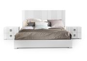 Italian European white high gloss king bed by J&M additional picture 3