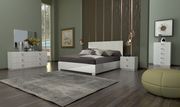 Italian European white high gloss king bed by J&M additional picture 4