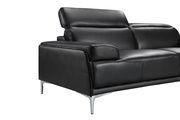 Modern stylish adjustable headrest black leather sofa by J&M additional picture 6