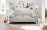 Modern stylish adjustable headrest gray leather sofa by J&M additional picture 4