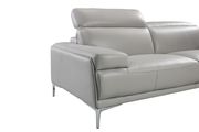 Modern stylish adjustable headrest gray leather sofa by J&M additional picture 7