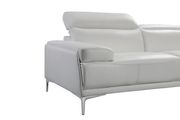 Modern stylish adjustable headrest white leather sofa by J&M additional picture 7