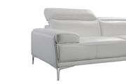 Modern stylish adjustable headrest white leather sofa by J&M additional picture 7