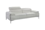 Modern stylish adjustable headrest white leather sofa by J&M additional picture 9