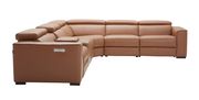 Full Italian leather recliner sectional in caramel by J&M additional picture 7