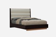 Light gray / ebony glossy modern bed by J&M additional picture 6