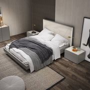 Gray glossy ultra-modern platform king bed by J&M additional picture 3