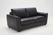 Black leather sofa w/ pull out sofa bed additional photo 3 of 2
