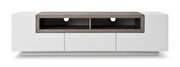 White/gray high-gloss contemporary tv stand by J&M additional picture 2