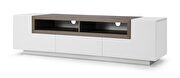 White/gray high-gloss contemporary tv stand by J&M additional picture 4