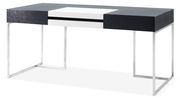 White high gloss / dark oak office desk by J&M additional picture 2
