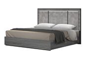 Contemporary design gray king size bed by J&M additional picture 8