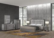 Contemporary design gray king size bed by J&M additional picture 9