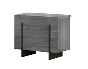 Contemporary design gray nightstand additional photo 2 of 2
