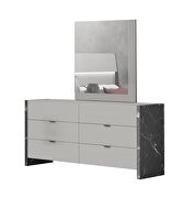 Gray contemporary stylish bed w/ led in headboard by J&M additional picture 7