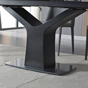 White marble top extension table w/ gray veins base by J&M additional picture 10