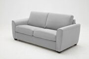 Light gray fabric pull-out sofa bed additional photo 3 of 2