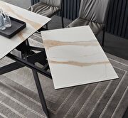 Matte ceramic top extension dining table additional photo 4 of 7
