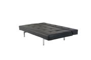 Elegant contemporary black sofa bed w/ tufted seat by J&M additional picture 2