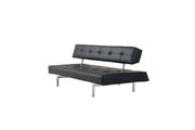 Elegant contemporary black sofa bed w/ tufted seat by J&M additional picture 3