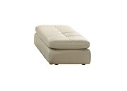 Italian beige leather tufted sectional sofa by J&M additional picture 3