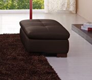 Dark brown full Italian leather sectional sofa by J&M additional picture 2