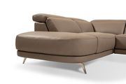 Modern Italy-made cognac leather sectional by J&M additional picture 2