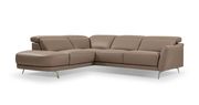 Modern Italy-made cognac leather sectional by J&M additional picture 4